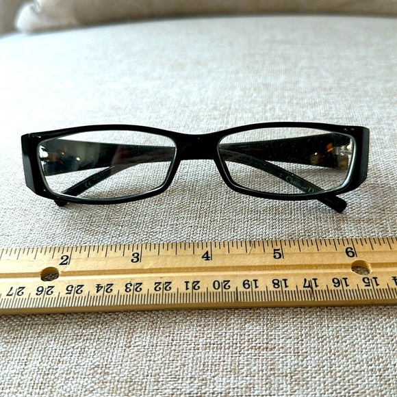 Dior Black Rectangular Glasses with Crystal Heart and Arrow Details - Picture 2 of 7